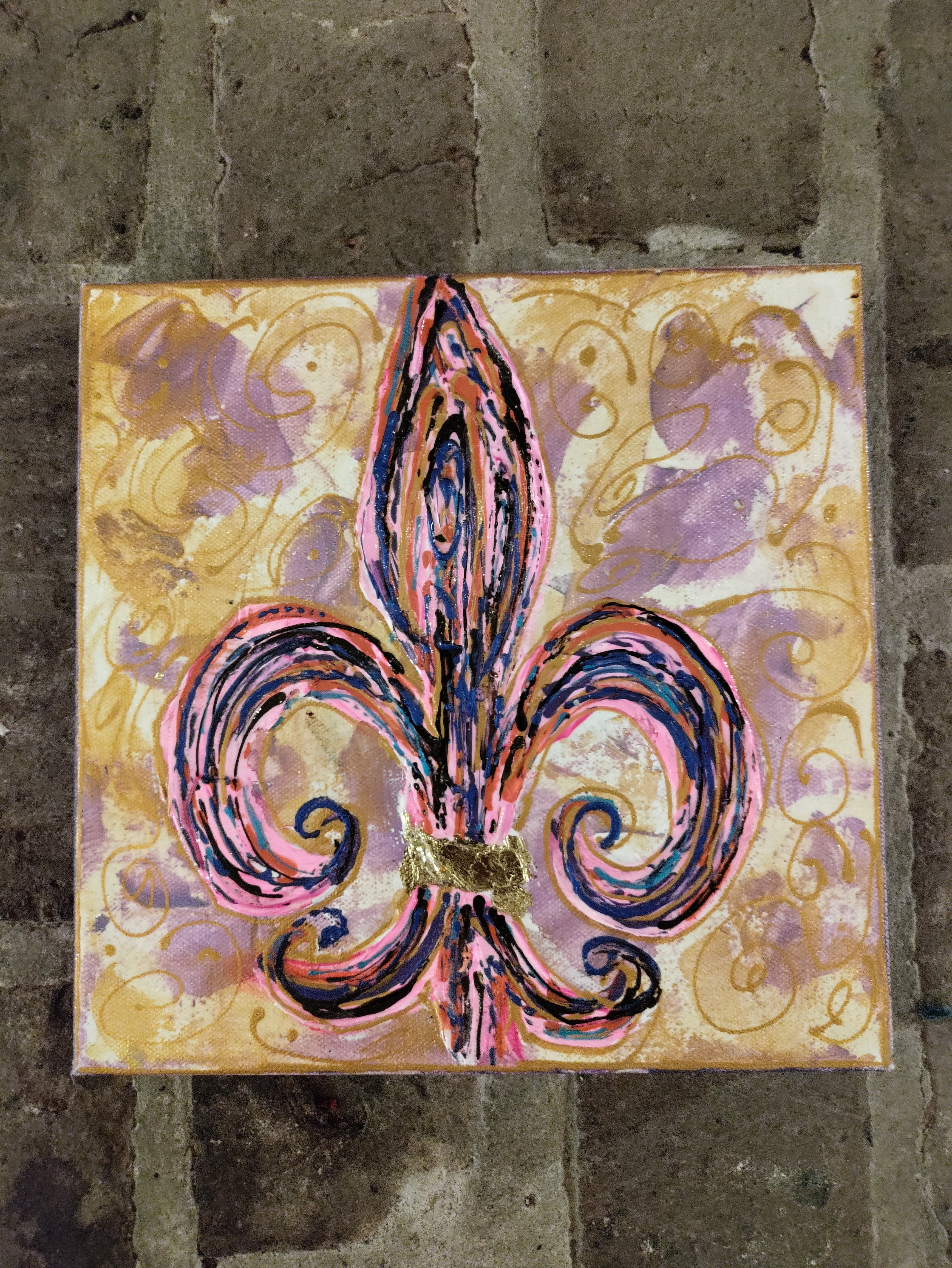 "Pink Fleur De Lis"