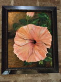 "Open Orange Hibiscus"