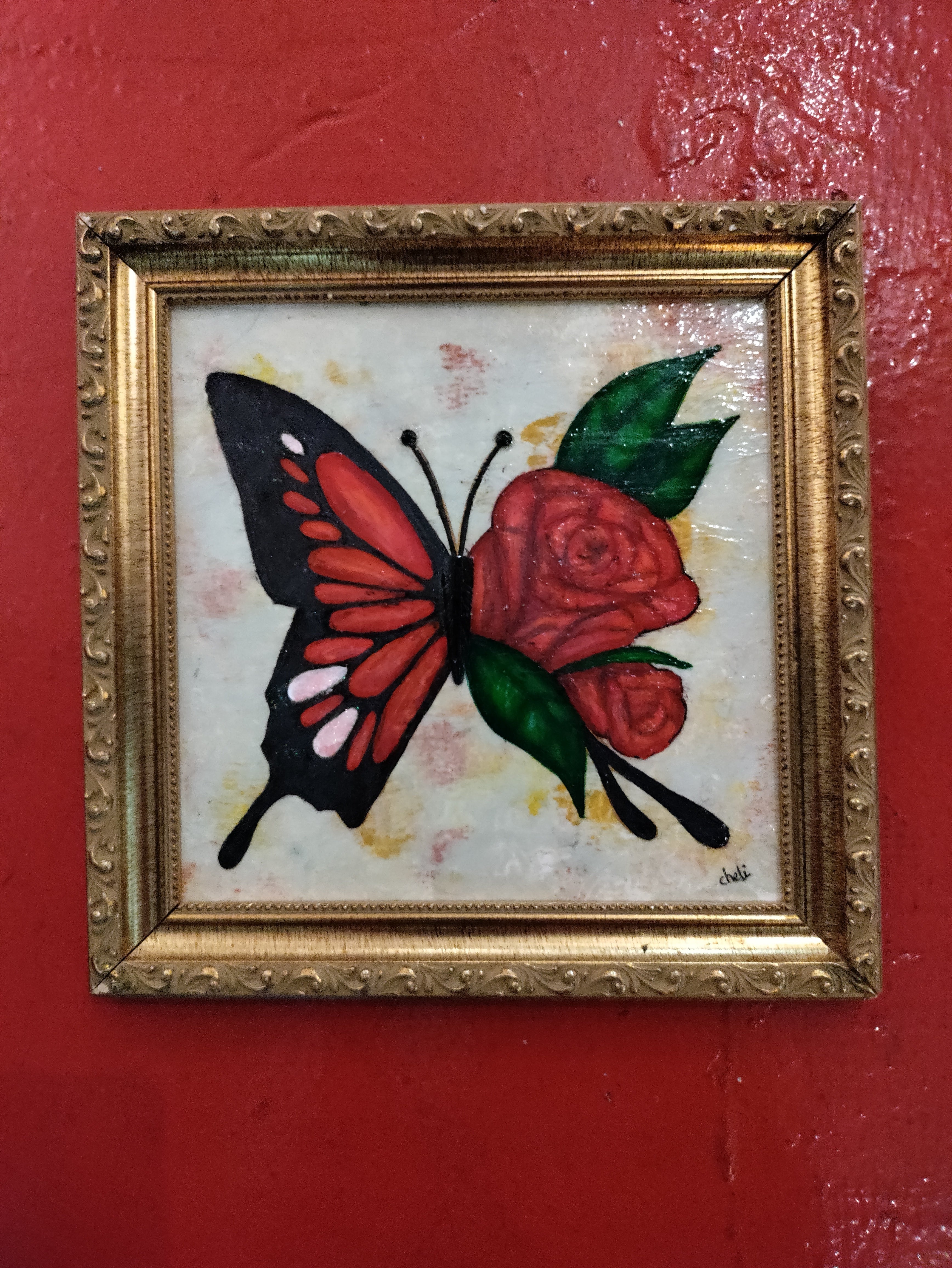"Red Rose Butterfly"