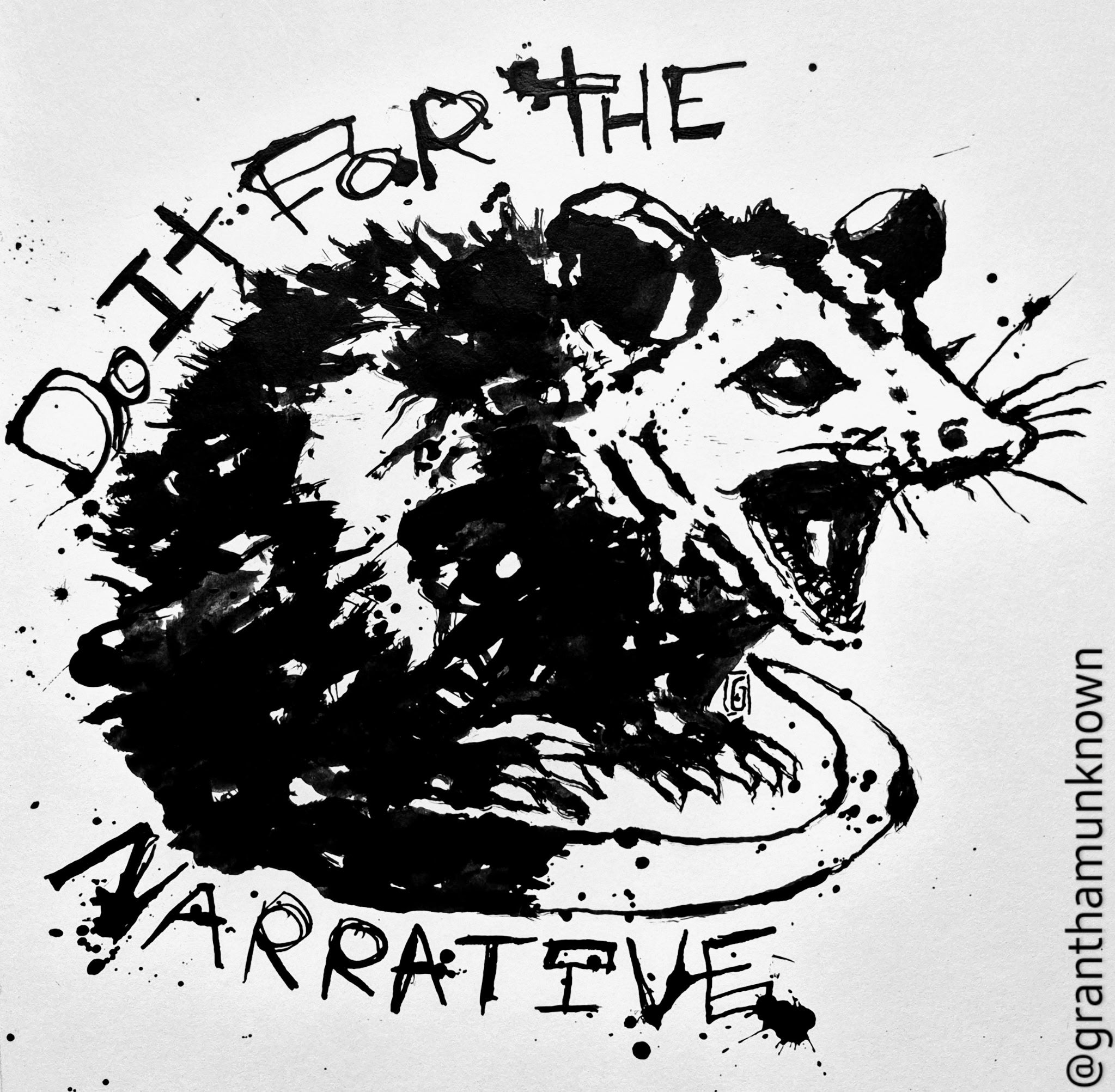 "Narrative Possum Stickers"