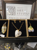White & Gold Heart Necklace