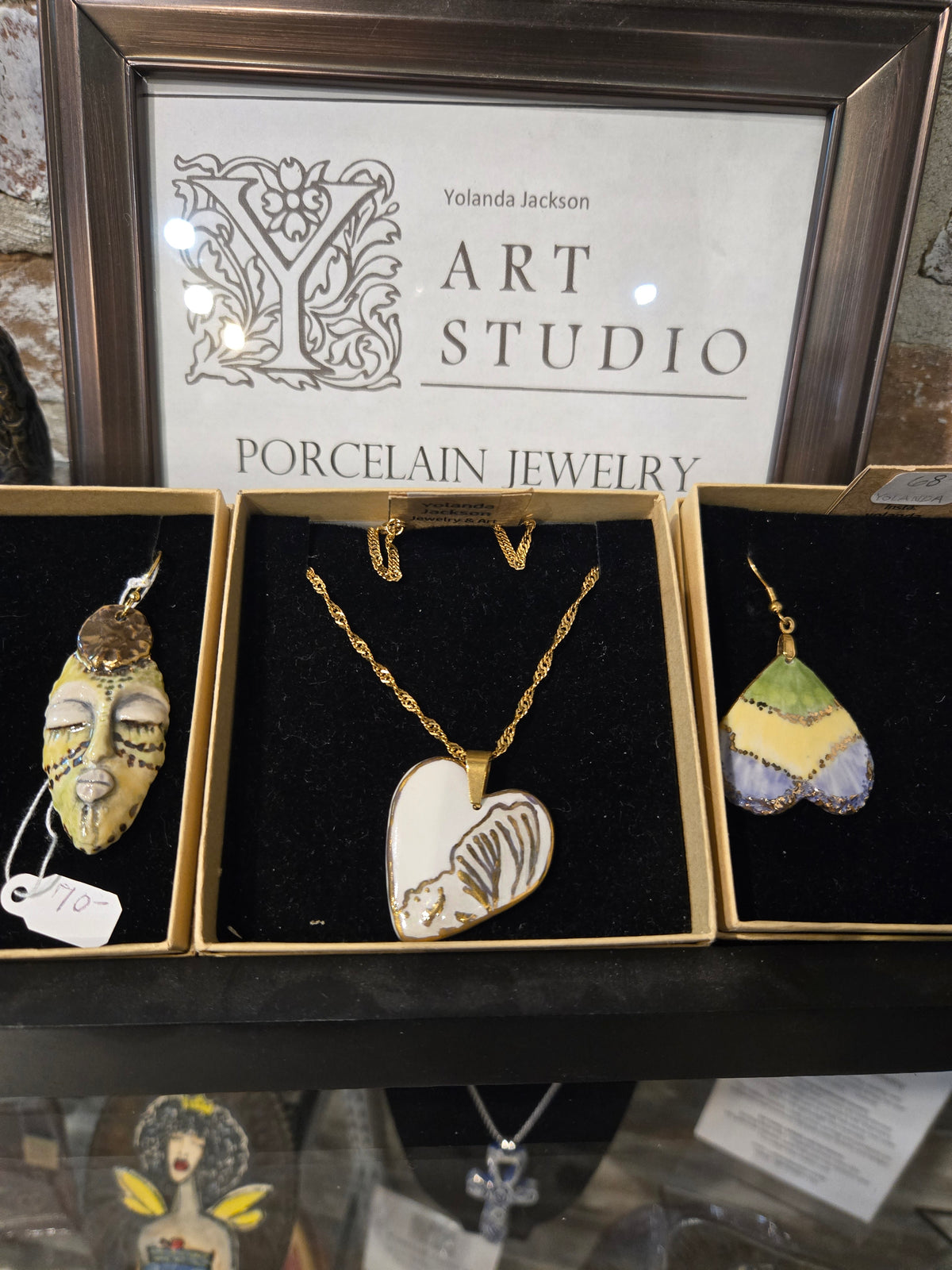 White & Gold Heart Necklace