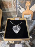 Black & White Swirl Heart Necklace