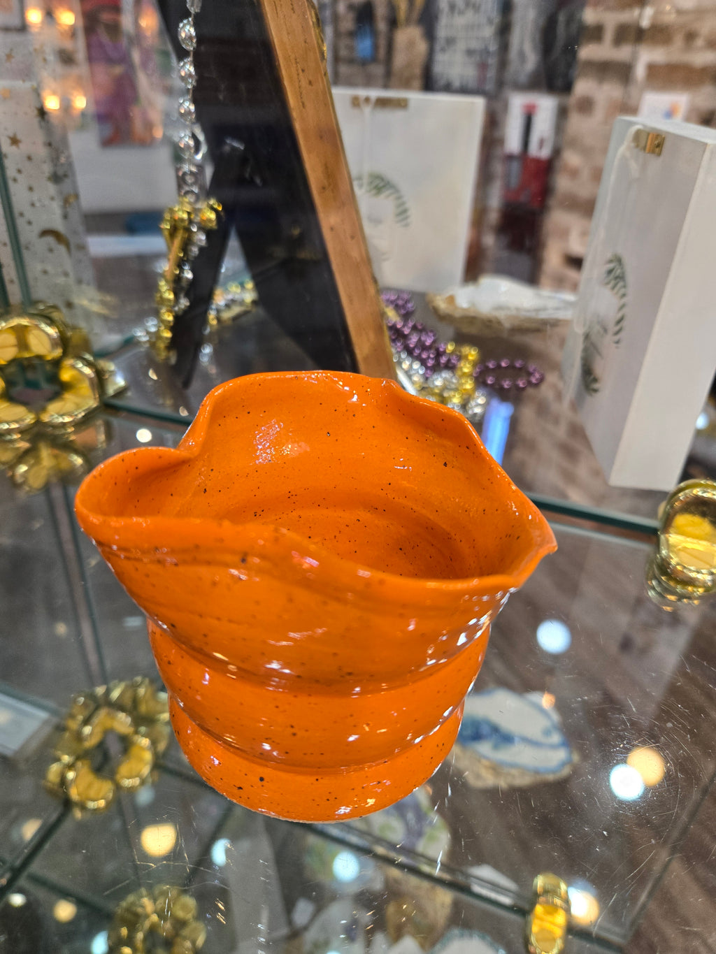 Orange Abstract Cup