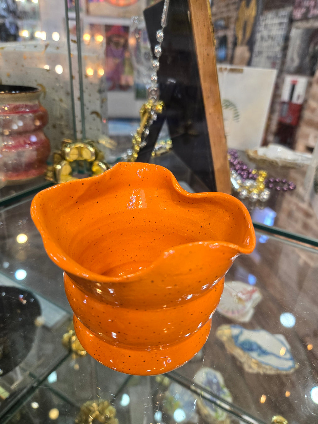 Orange Abstract Cup
