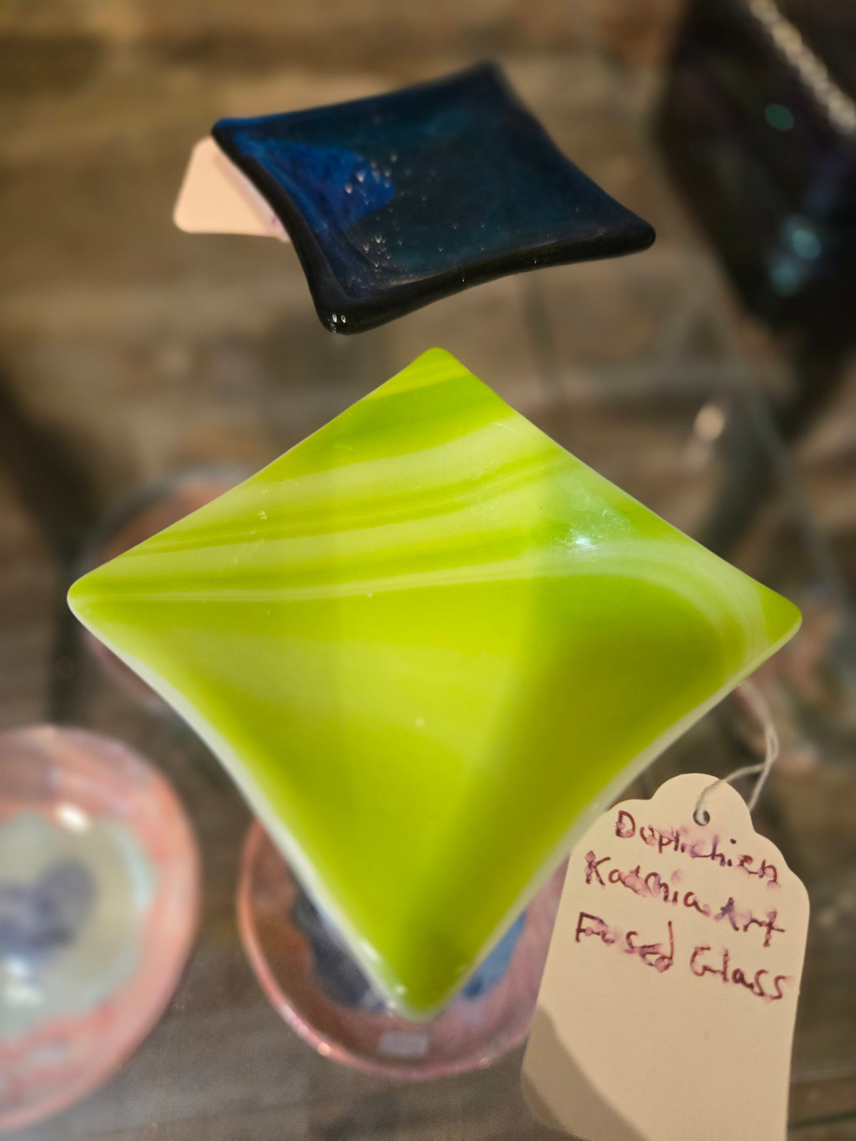 Green & White Trinket Dish