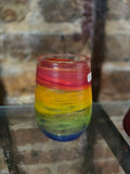 Rainbow Wine Glass