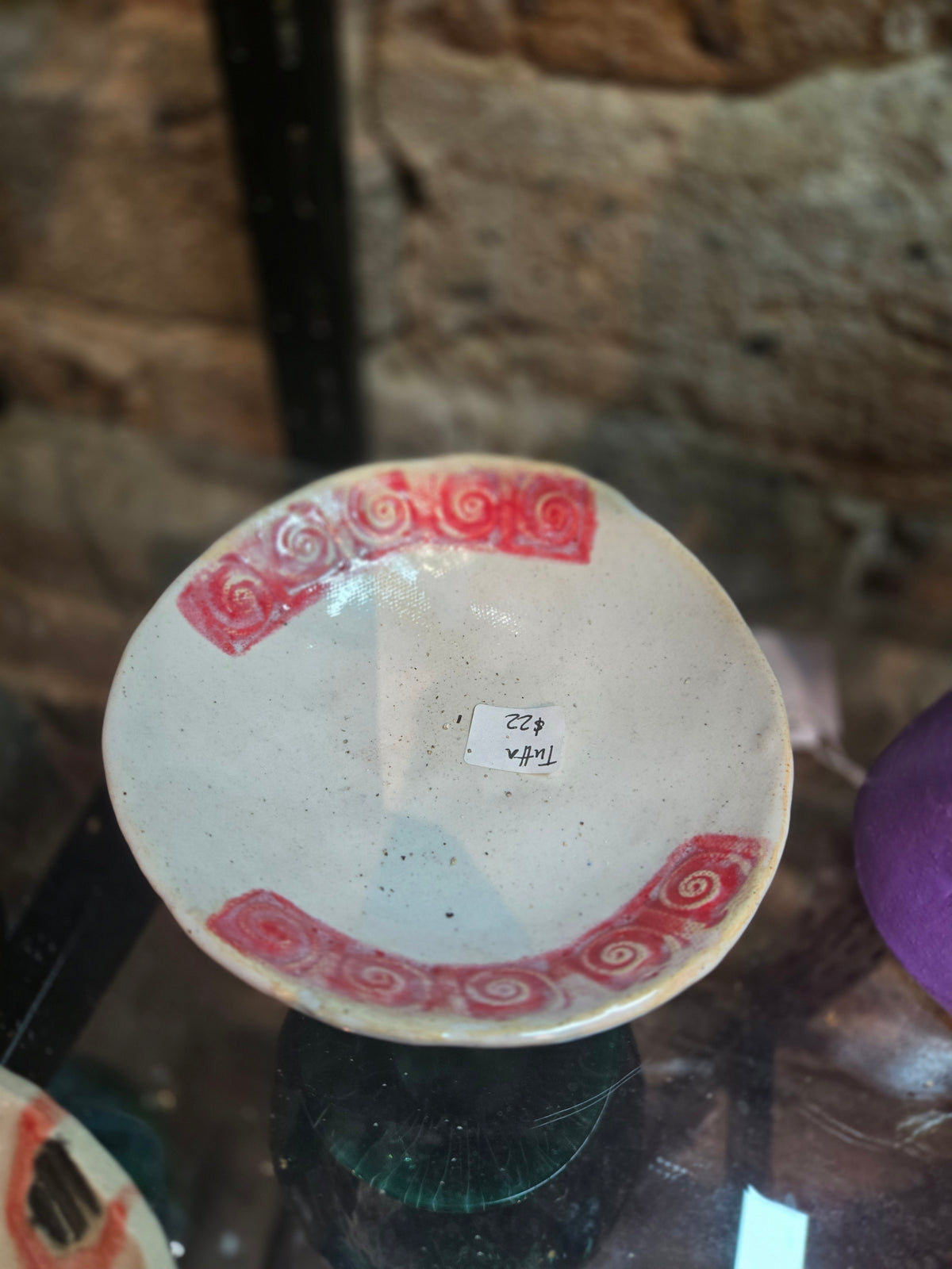 Red Swirl Bowl