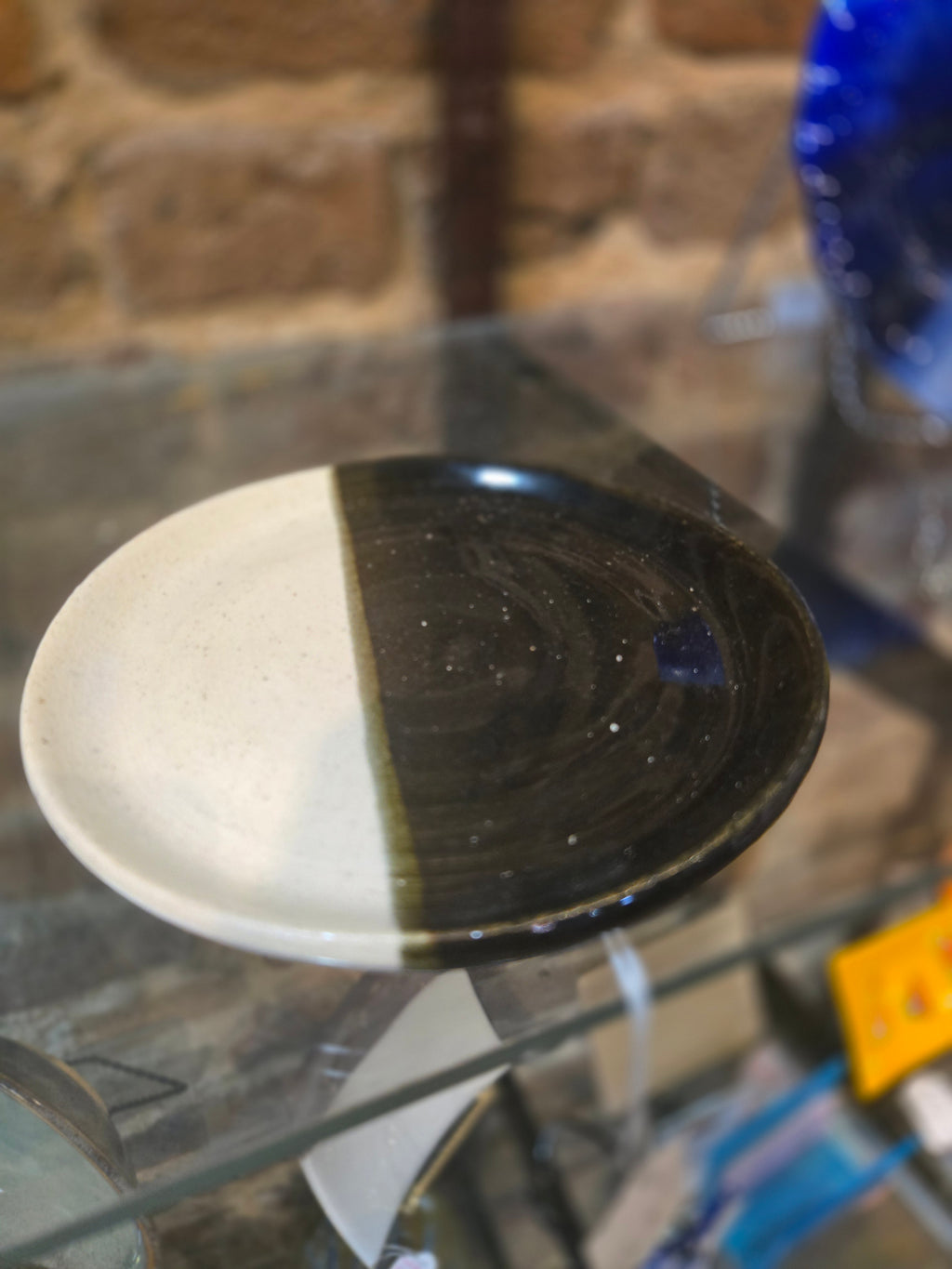 Small Black & White Plate