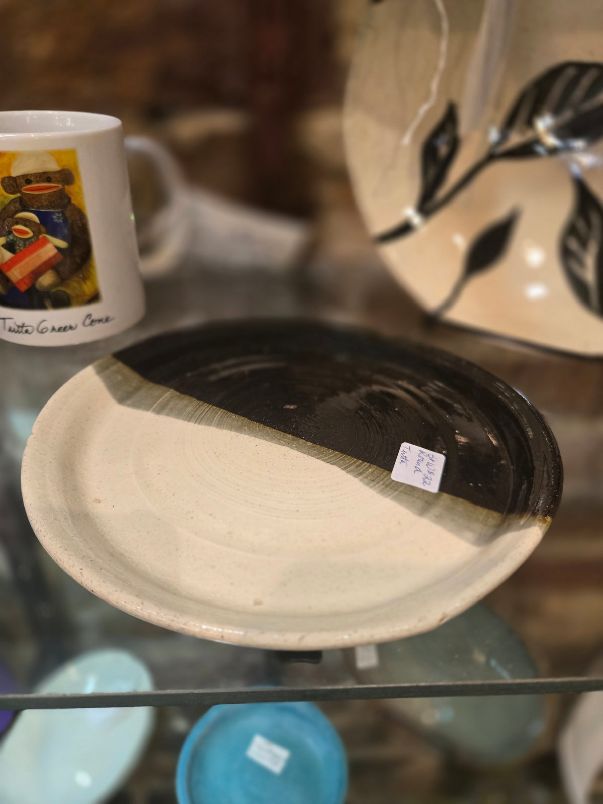Small Black & White Plate