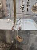 Purple & White Shell Earrings