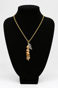 Stone & Leaf Necklace