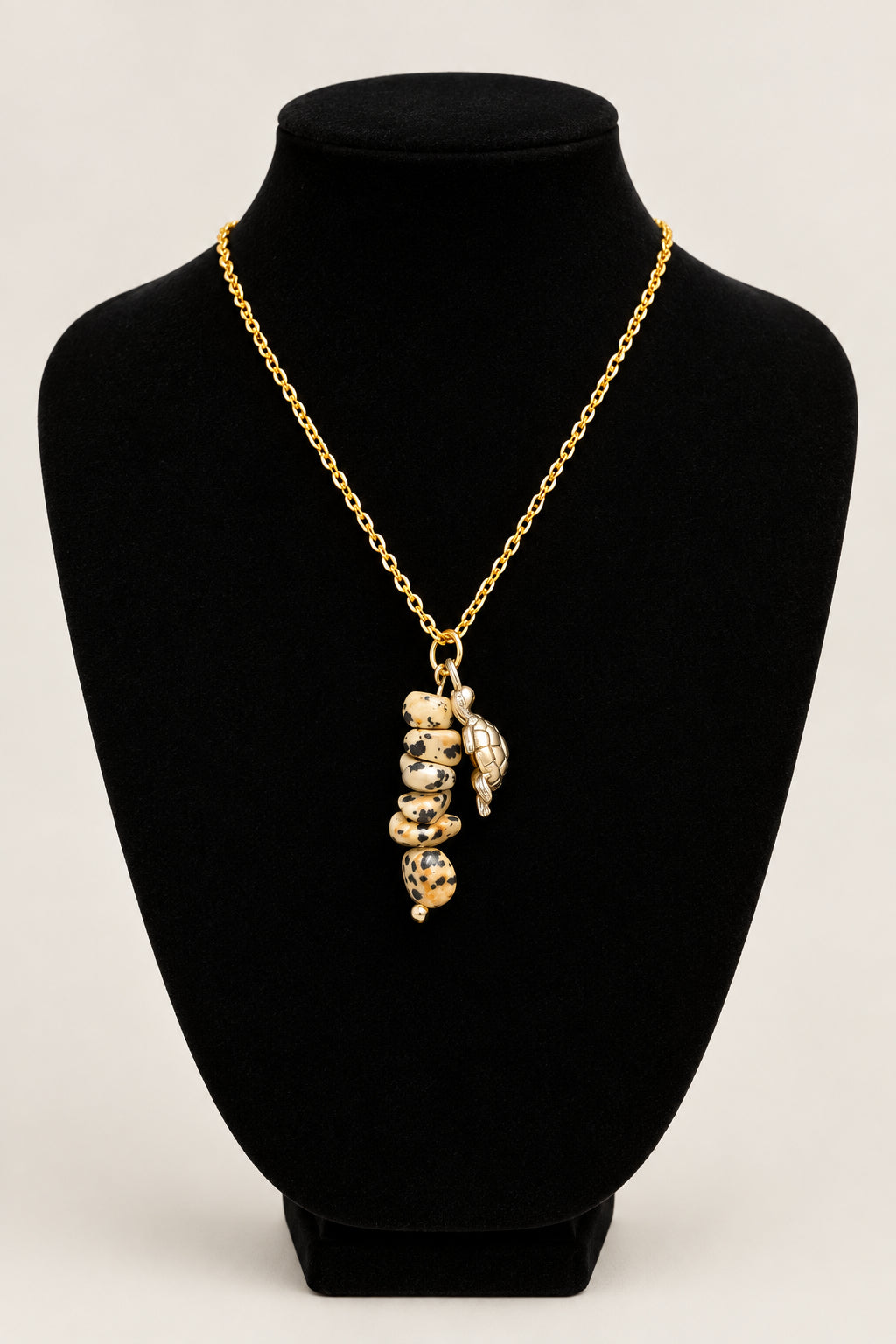 Stone & Turtle Necklace
