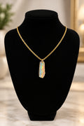 Rainbow Shell & Gold Necklace