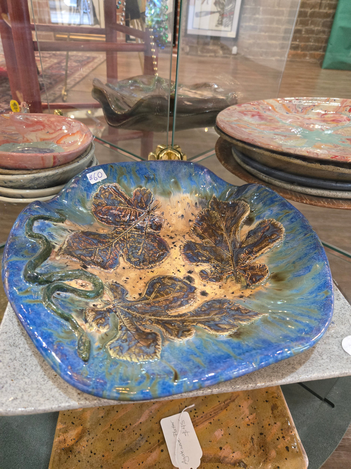 Blue Leaf Bowl