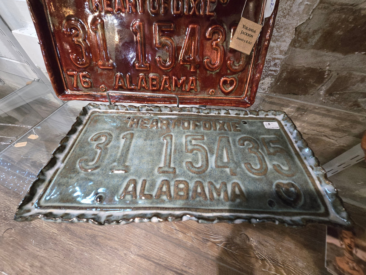 License Plate- Teal