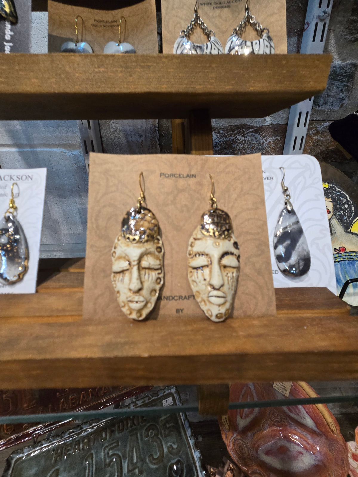Gold Tribal Earring