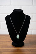 Seafoam Sea Glass & Silver Necklace