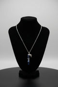 Blue Stone & Silver Seashell Necklace