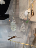 Translucent Seaglass Wire Wrap Earring