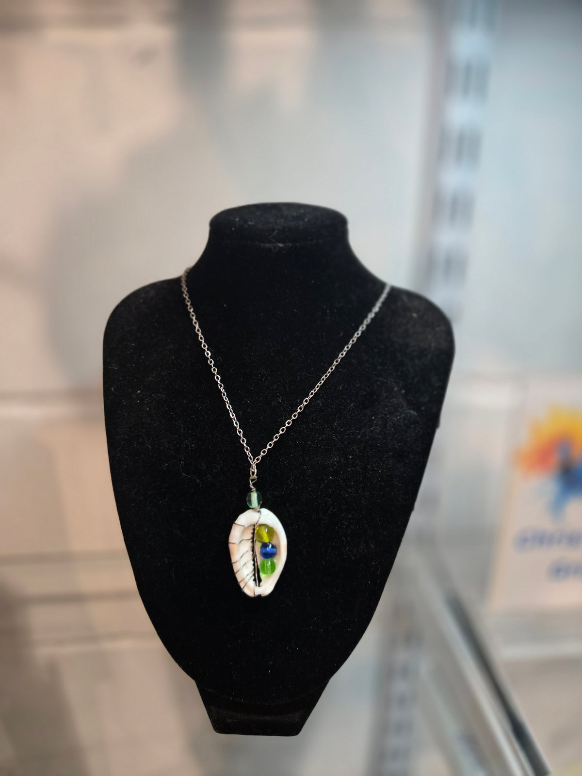 Silver & Beaded Shell Necklace