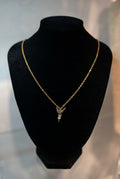 Arrowhead & Gold Wire Wrap Necklace