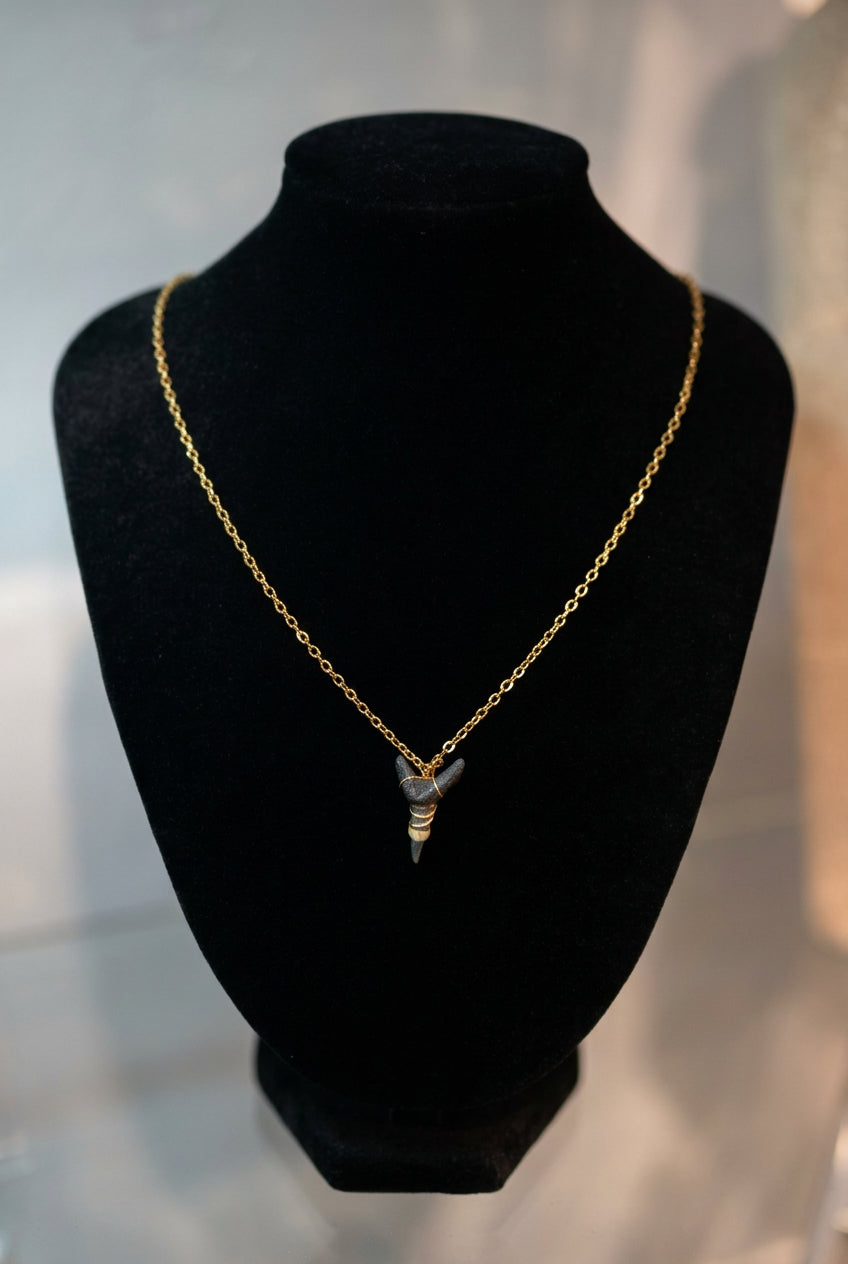 Arrowhead & Gold Wire Wrap Necklace