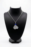 Clear Seaglass & Beaded Wire Wrap Necklace