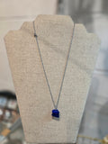 Blue Seaglass Stacked Necklace