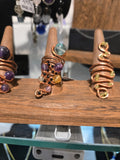 Multicolor & Rose Gold Wire Ring