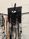 Purple & Silver Butterfly Earrings