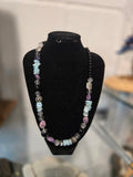 Multi Color Stone & Beaded Necklace