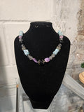 Blue & Purple Beaded Necklace