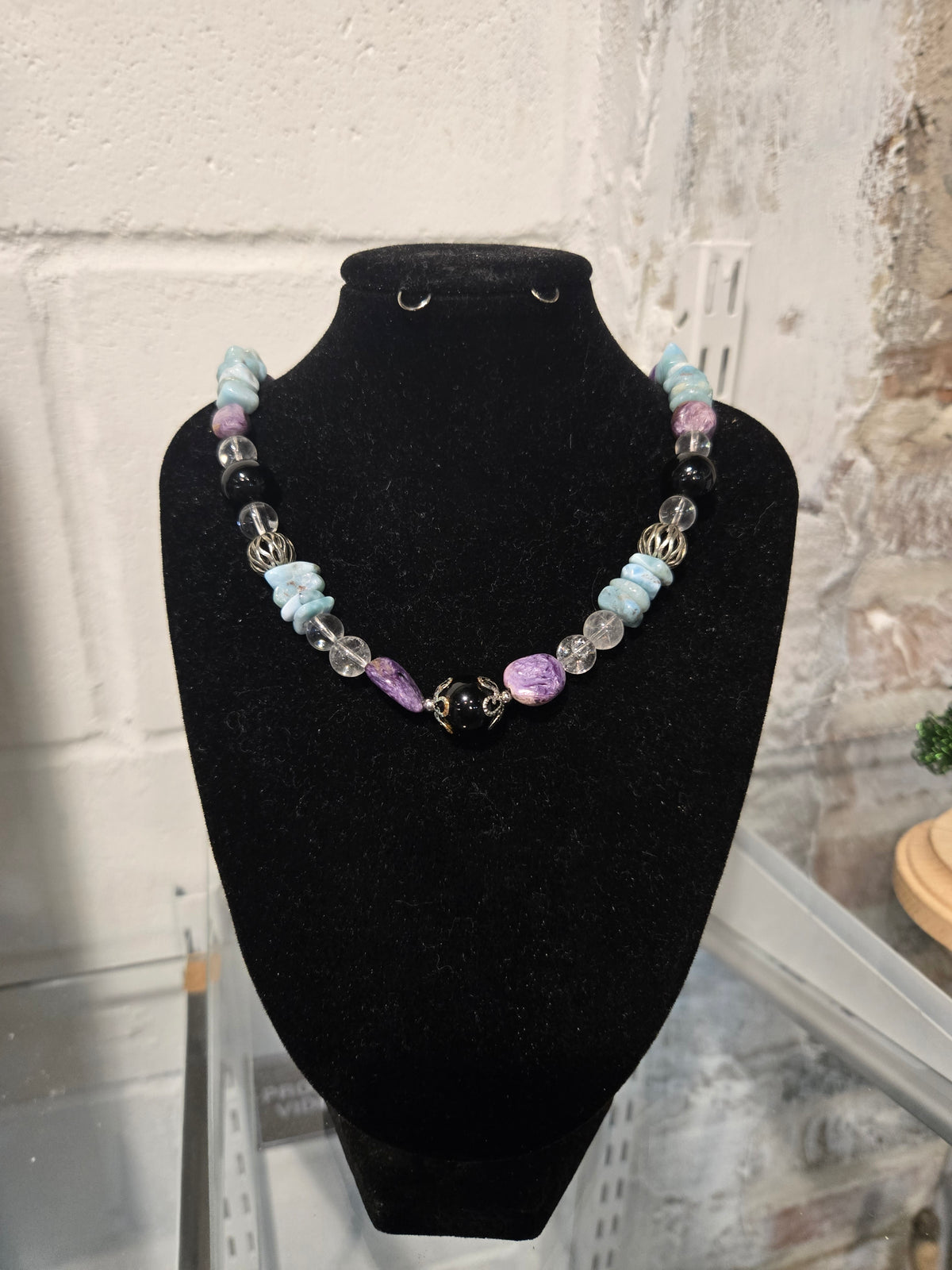 Blue & Purple Beaded Necklace