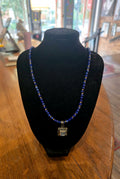 Blue & Silver Stone Set Necklace