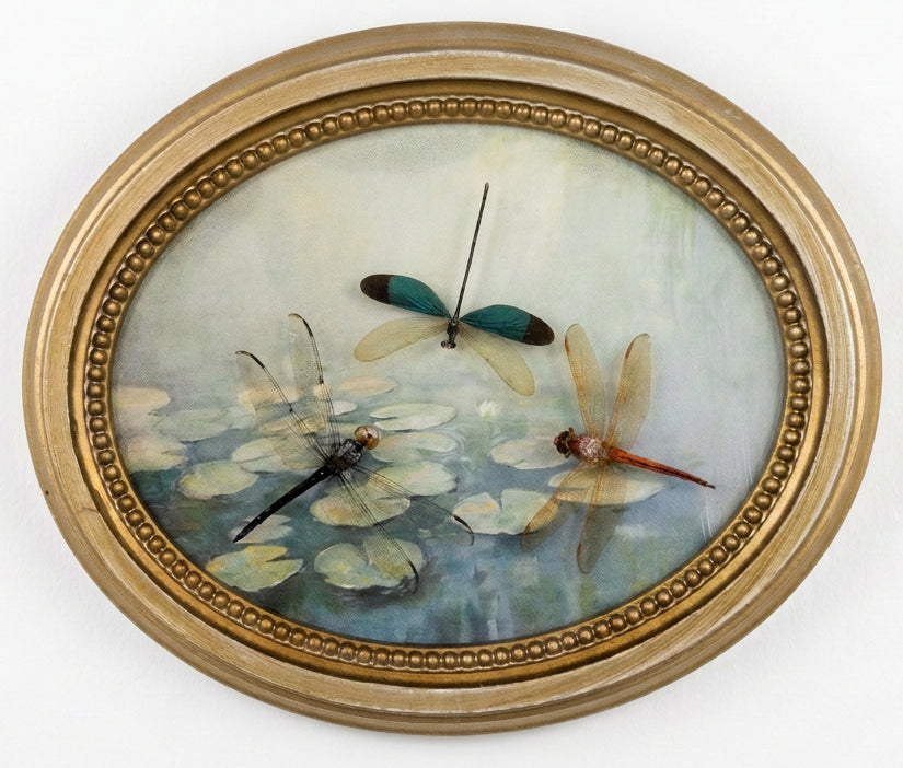 Three Dragonflies in Resin