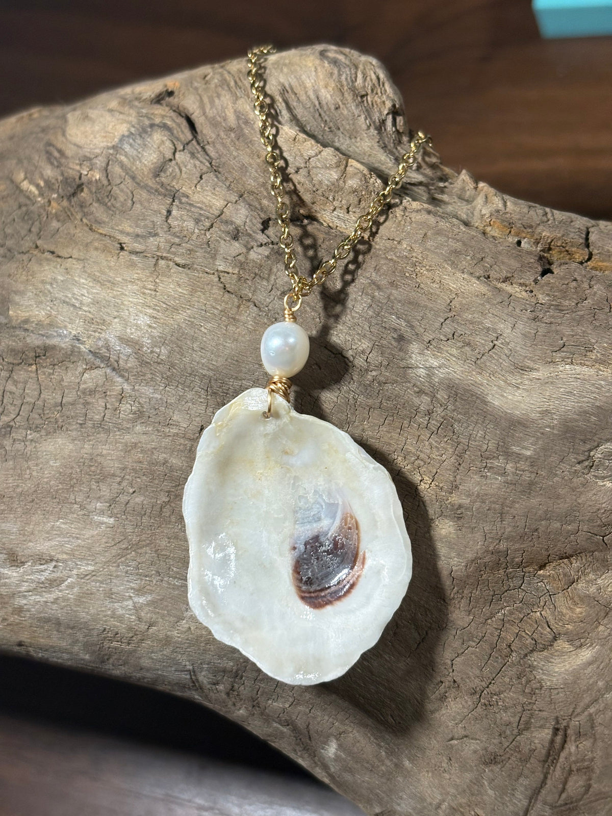 Gold Pearl & Shell Necklace
