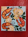 "Shrimp on Blue"