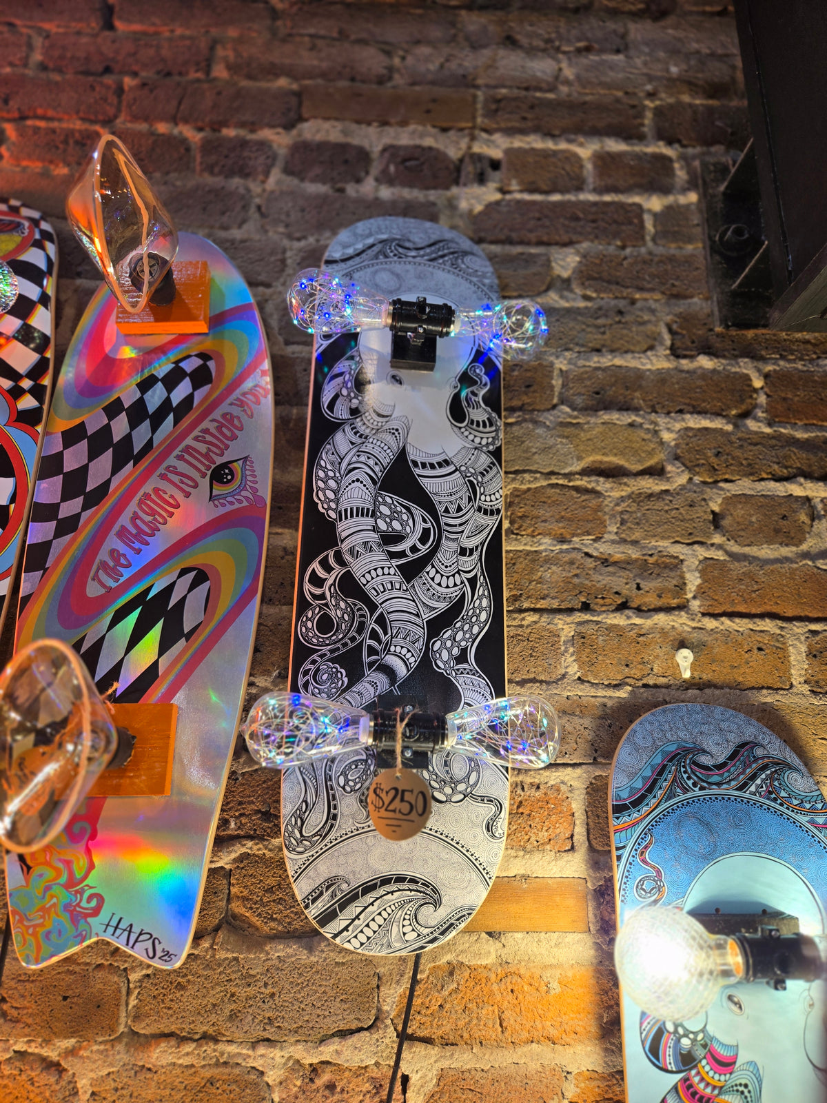 Octopus Skateboard Lamp- Multi Color Bulb