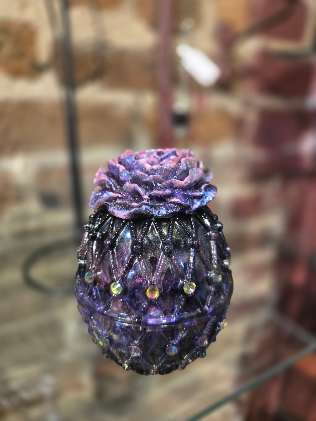 Purple Egg Trinket Box