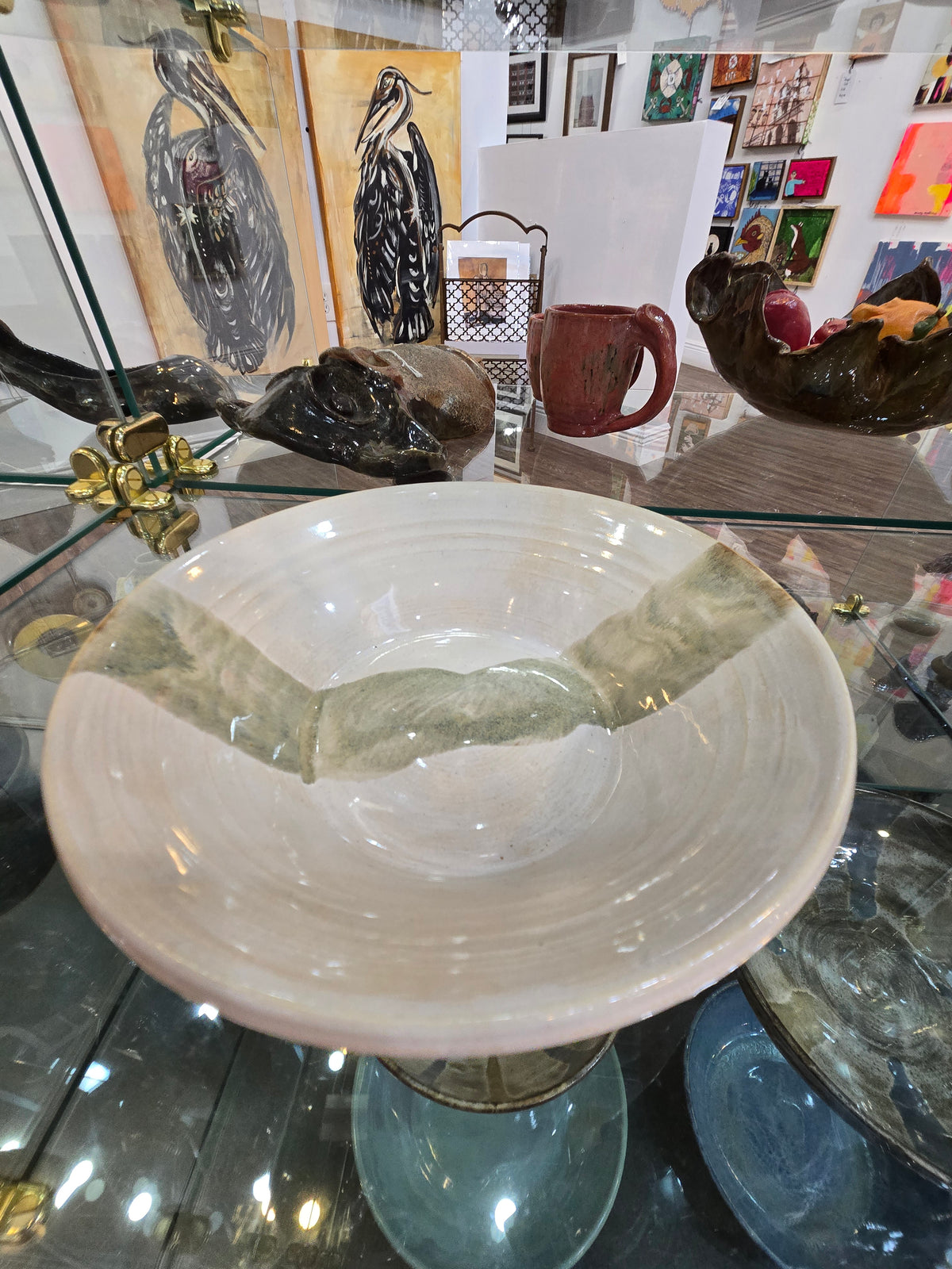 Green Stripe Bowl