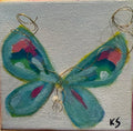 "Pink on Blue Butterfly"