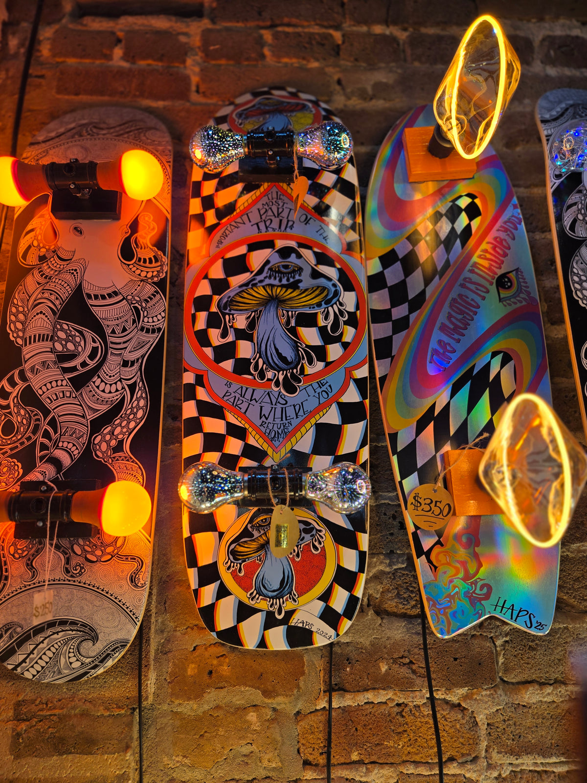 Mushroom Skateboard Lamp