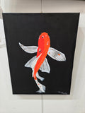 "Orange Koi on Black"
