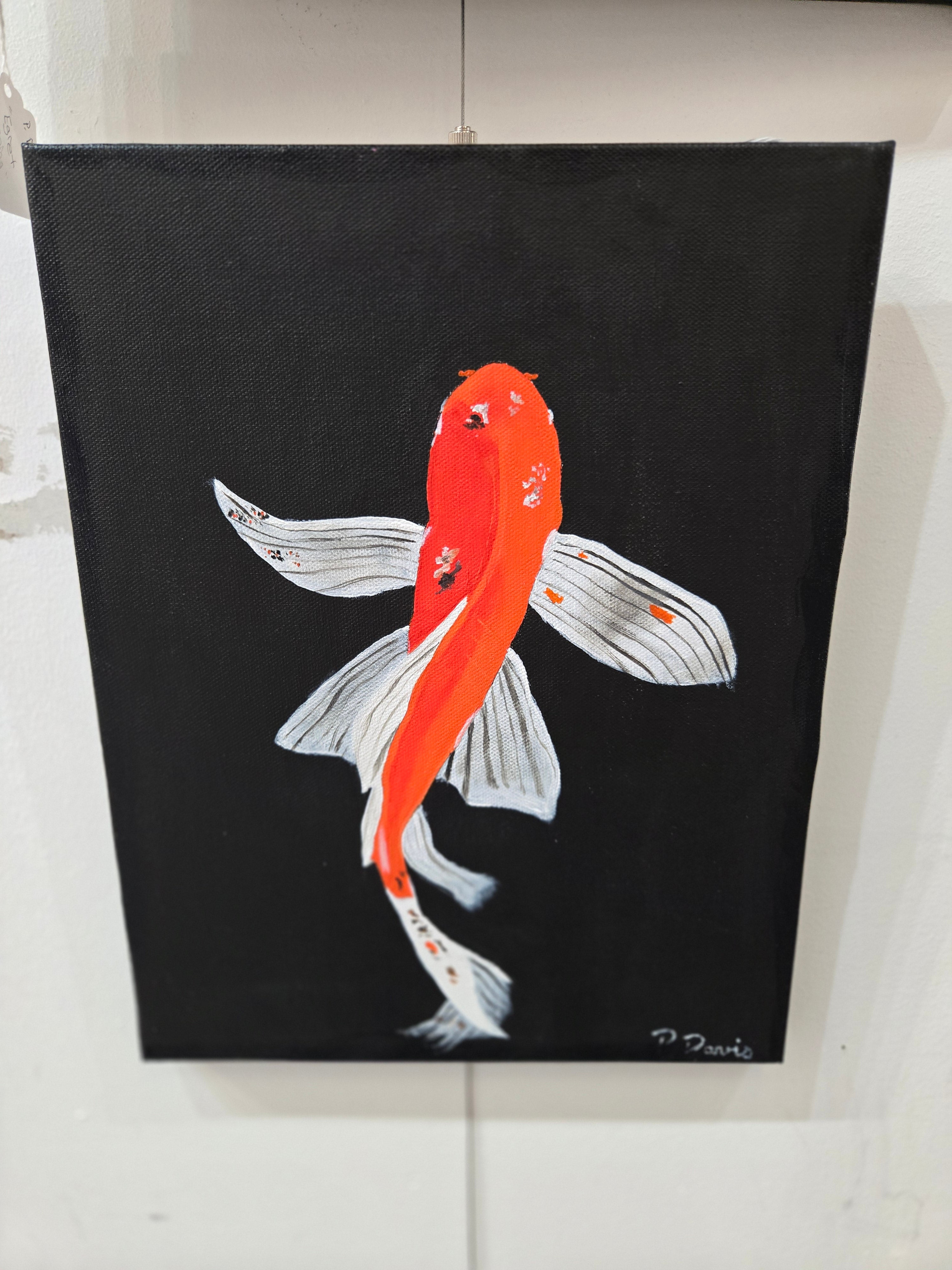 "Orange Koi on Black"