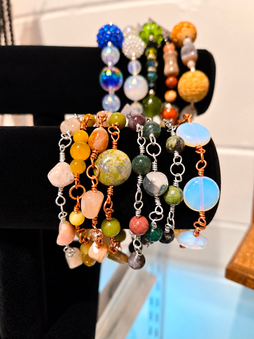 Handmade Beaded Crystal & Stone Bracelets