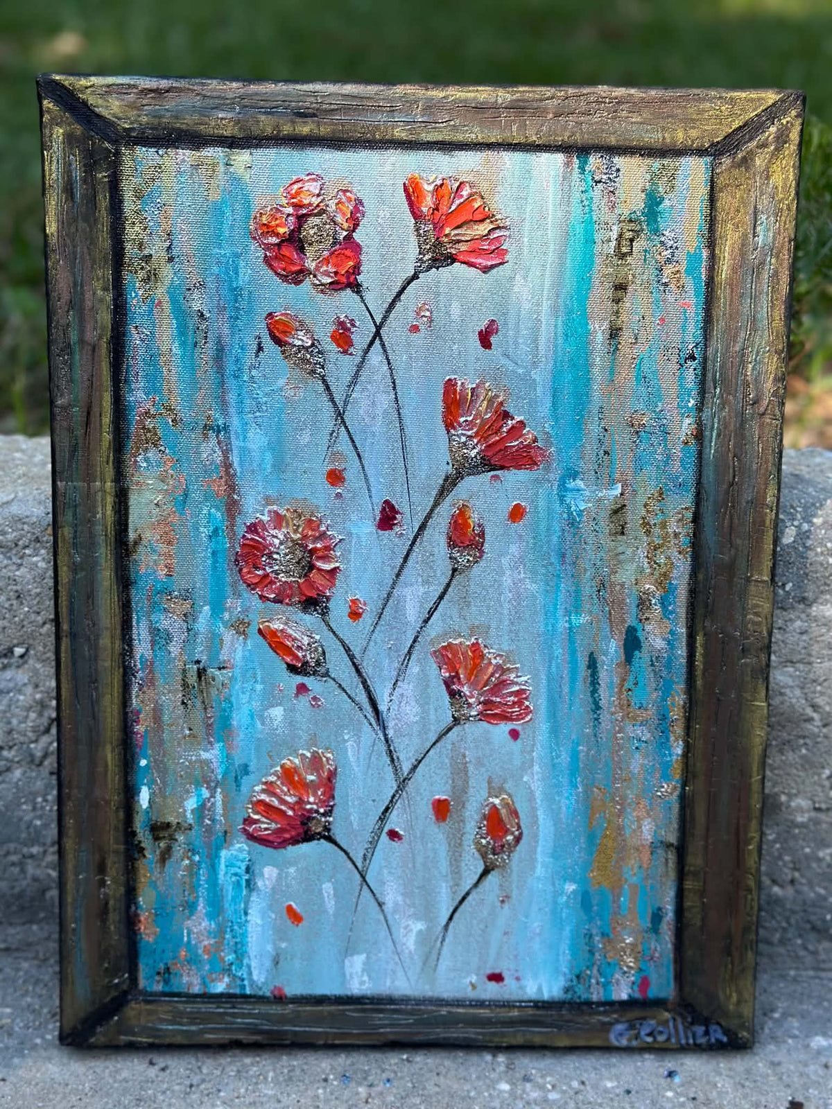 Abstract Orange Poppies