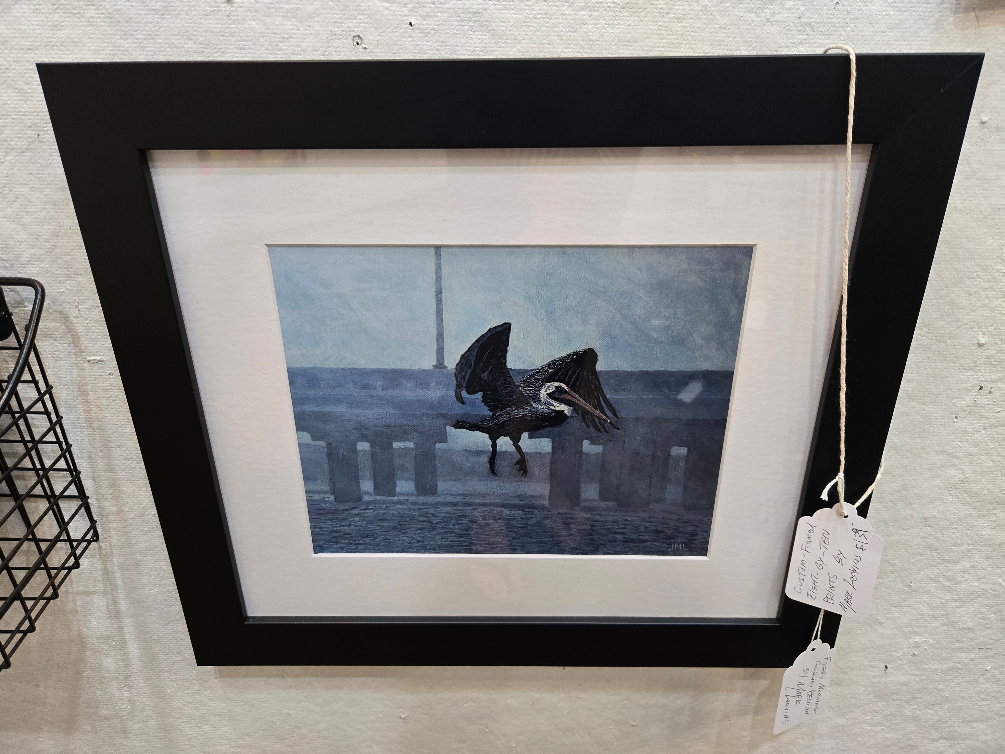 "Foggy Morning Causeway Pelican"