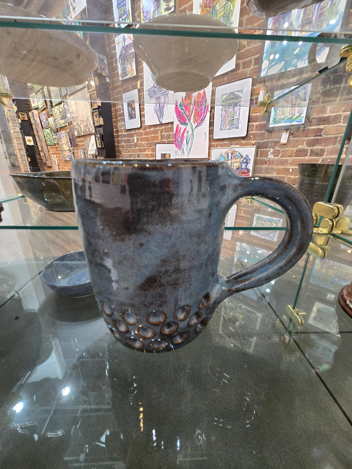 Blue Textured Mug