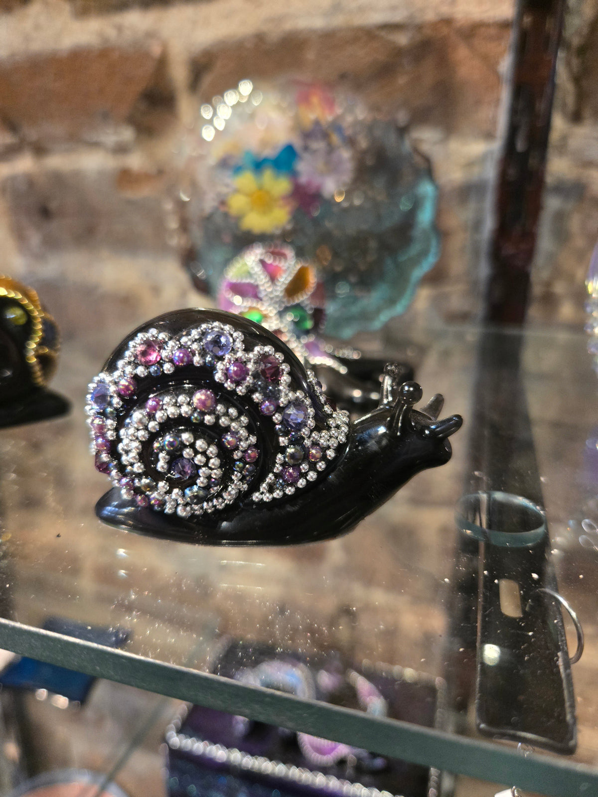 Snail -Purple & Silver